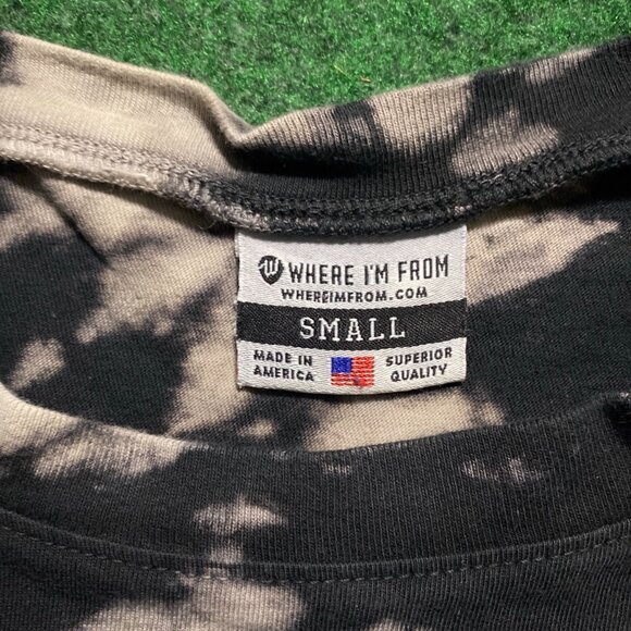 Women’s Where I’m From Dallas, TX Tie-dye Crop Top Shirt Black Small - Picture 4 of 5